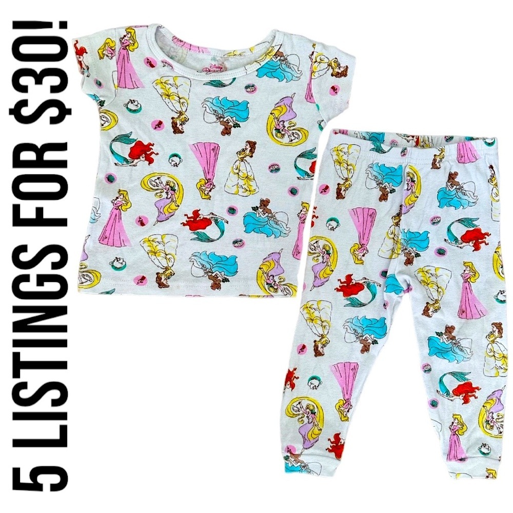 2T Disney princess pajama set toddler girl - Picture 7 of 7